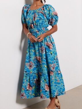 Cleobella Organic cotton Misha Ankle dress in Calypso NWT Medium